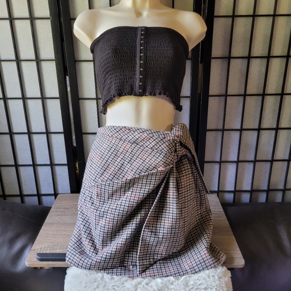 EUC Mushroom Waist-Tie Skirt